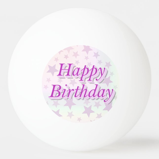 Balle De Ping Pong Happy Birthday!! (Devant)