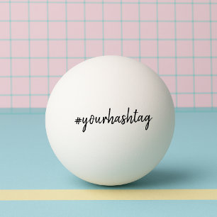 Balle De Ping Pong Hashtag   Moderne minimaliste écrit à la main élég