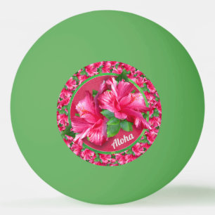 Balle De Ping Pong Hibiscus rose d'Aloha