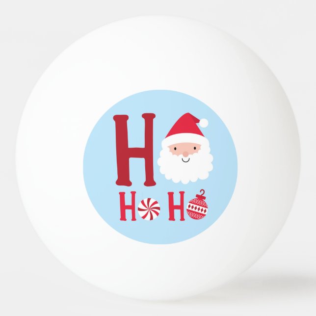 Balle De Ping Pong Ho Ho Ho Christmas Père Noël (Devant)