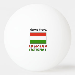 Balle De Ping Pong Hongrie et drapeau hongrois personnalisés