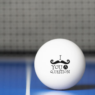 Balle De Ping Pong Humour de la moustache noire