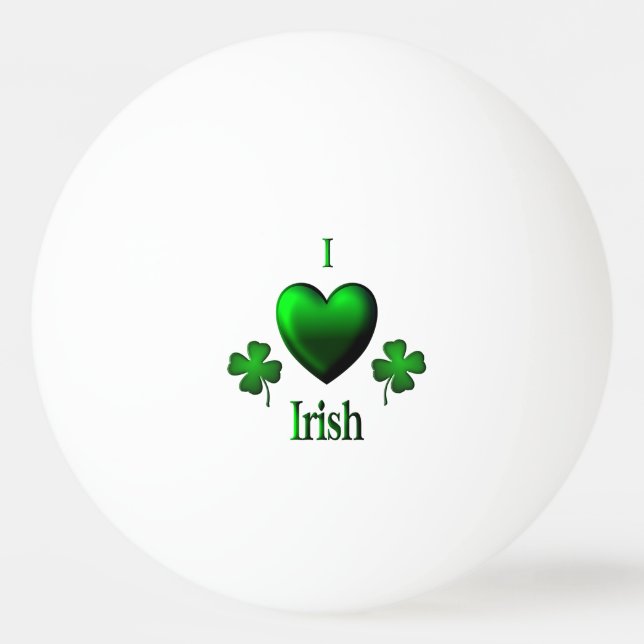 Balle De Ping Pong I Heart Irish (Devant)