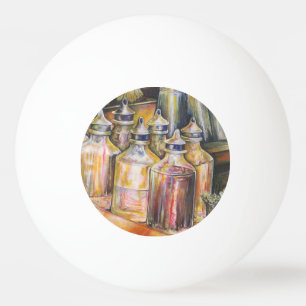 Balle De Ping Pong Idéographie de la lumière dorée