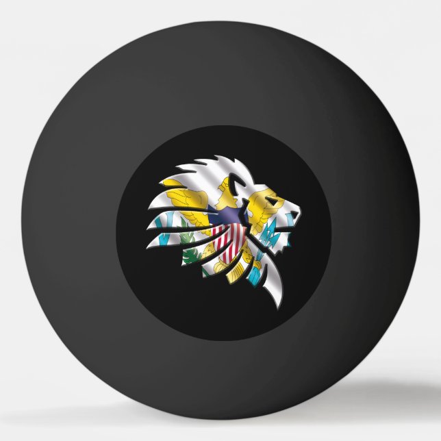 Balle De Ping Pong Îles Vierges (Devant)