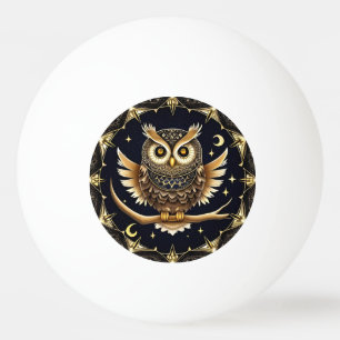 Balle De Ping Pong Illustration complexe de hibou nocturne