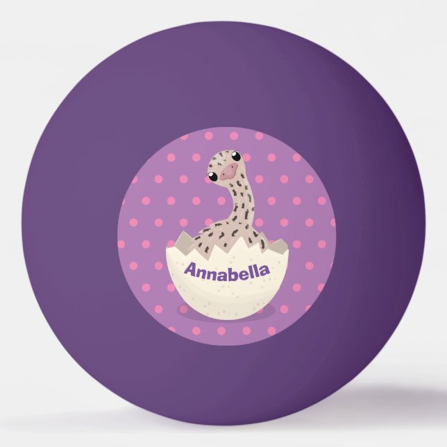 Balle De Ping Pong Illustration d'autruche pour bébé à couver mignon (Devant)