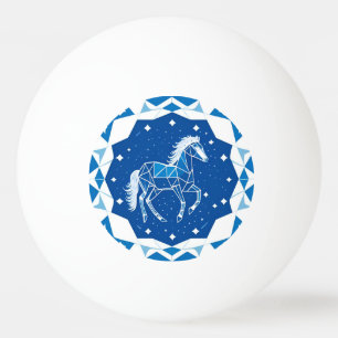 Balle De Ping Pong Illustration de cheval géométrique