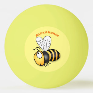 Balle De Ping Pong Illustration de dessin animé d'abeilles joyeux
