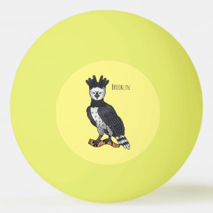 Balle De Ping Pong Illustration de dessin animé d'aigle harpie