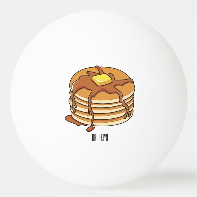 Balle De Ping Pong Illustration de dessin animé de Pancake (Devant)