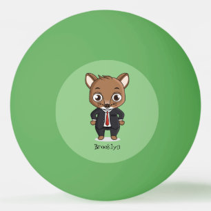 Balle De Ping Pong Illustration de dessin animé de rat mignon