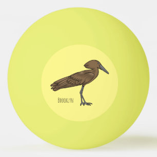 Balle De Ping Pong illustration de dessin animé d'oiseau Hamerkop 