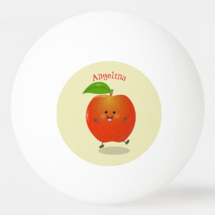 Balle De Ping Pong Illustration de dessin animé sur la pomme de danse
