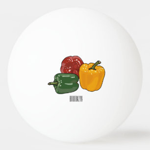 Balle De Ping Pong Illustration de dessin de Capsicum