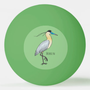 Balle De Ping Pong Illustration de dessin d'oiseau de héron plafonné