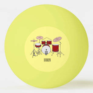 Balle De Ping Pong Illustration de kit de batterie