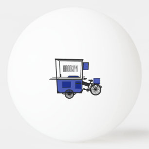 Balle De Ping Pong Illustration de la charrette alimentaire