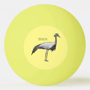Balle De Ping Pong Illustration de la grue Demoiselle