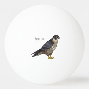 Balle De Ping Pong Illustration d'oiseau de faucon pèlerin