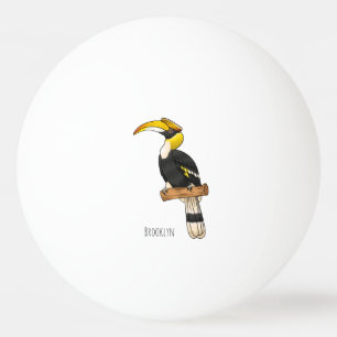 Balle De Ping Pong Illustration d'oiseau de grande corneille