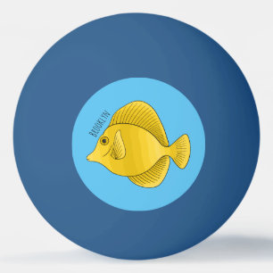 Balle De Ping Pong Illustration du poisson-tang jaune