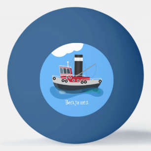 Balle De Ping Pong Illustration d'un bateau à chalutier mignon
