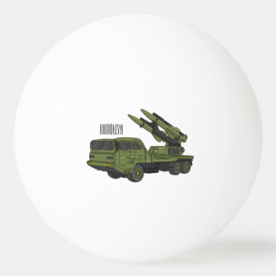 Balle De Ping Pong Illustration d'un camion de missiles militaires
