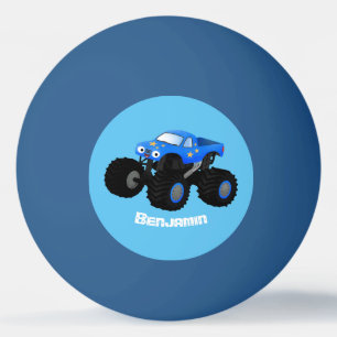 Balle De Ping Pong Illustration d'un camion monstre bleu mou