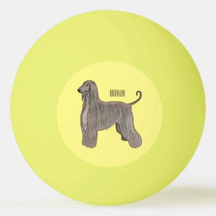 Balle De Ping Pong Illustration d'un chien hound afghan