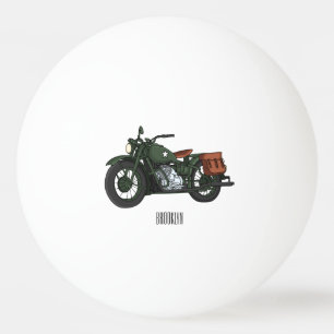 Balle De Ping Pong Illustration d'une moto de croiseur militaire