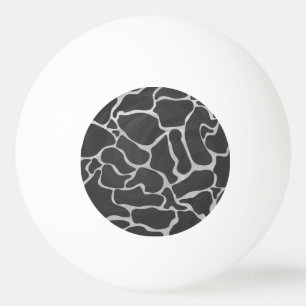 Balle De Ping Pong Impression Giraffe noir et gris clair