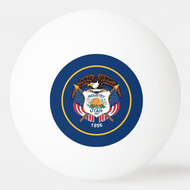 Balle De Ping Pong Indicateur de l'État de l'Utah (Devant)