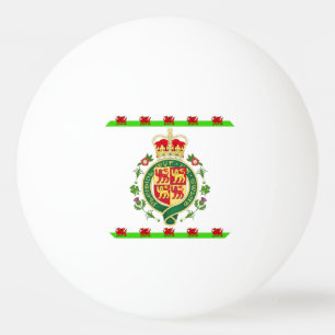 Balle De Ping Pong Insigne royal du Pays de Galles