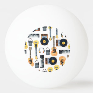 Balle De Ping Pong Instruments de musique : aquarelle transparente