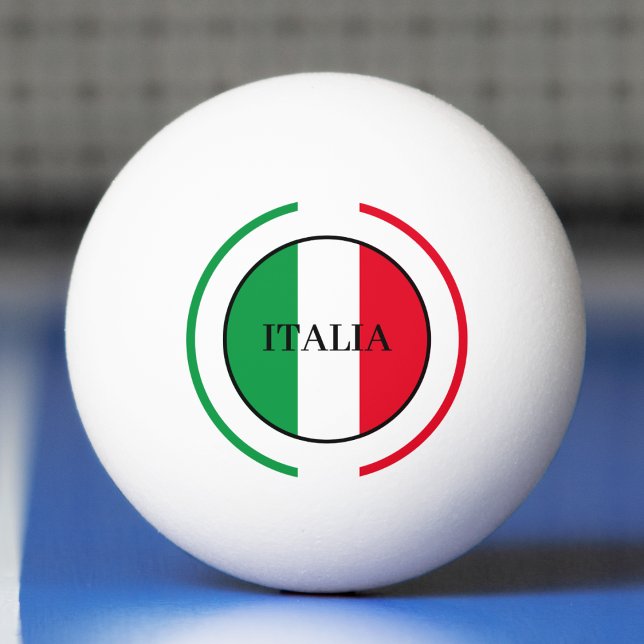 Balle De Ping Pong Italie Drapeau italien Rouge Blanc Vert Italia (italy italian flag italia ping pong ball)