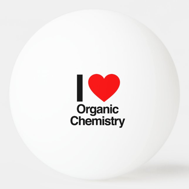 Balle De Ping Pong J'adore la chimie organique (Devant)