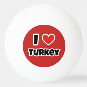 Balle De Ping Pong J'aime la Turquie