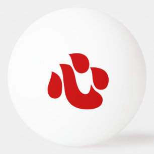 Balle De Ping Pong Japonais Kanji Heart ⇢ Shin/Kokoro ← 心