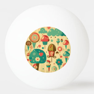 Balle De Ping Pong Joli rétro design vintage enfants Ping Pong Paddle