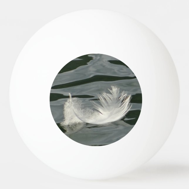 Balle De Ping Pong Jolie plume blanche (Devant)