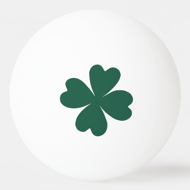 Balle De Ping Pong Jour de la Saint Patrick shamrock vert (Devant)