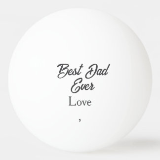 Balle De Ping Pong Joyeuse fête des pères nom gris amour meilleur pap