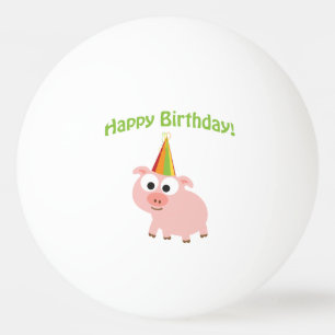 Balle De Ping Pong Joyeux anniversaire ! Cochon mignon