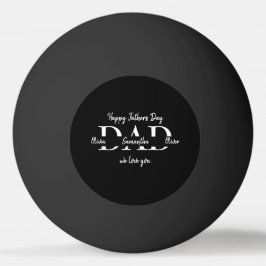 Balle De Ping Pong Joyeux cadeau de Fête des pères avec les noms des 