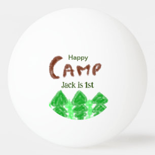 Balle De Ping Pong Joyeux camping camper un anniversaire enfants arbr