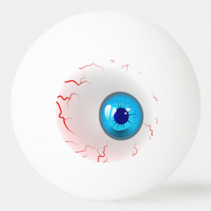 Balle De Ping Pong Joyeux Halloween ! Bleu éffrayant