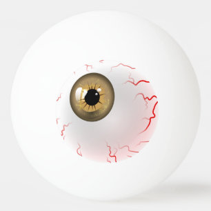 Balle De Ping Pong Joyeux Halloween ! Eyeball Brown éffrayant