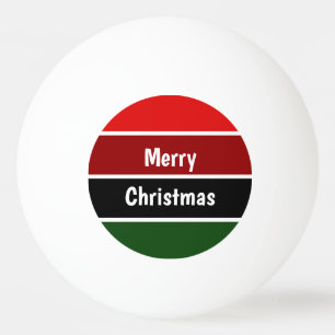 Balle De Ping Pong Joyeux Noël Rouge Et Vert