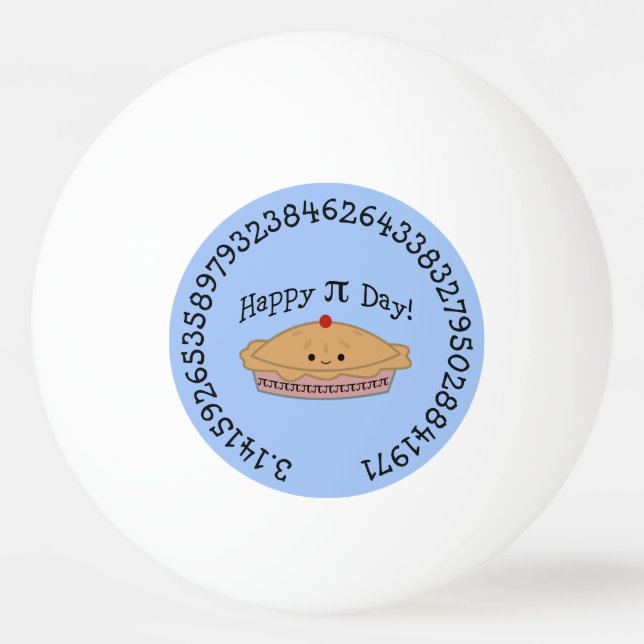 Balle De Ping Pong Joyeux Pi Day Pie (Devant)